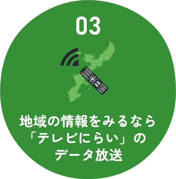 03 地域の情報をみるなら「テレビにらい」のデータ放送