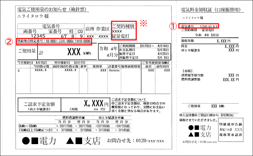 検針票の確認方法